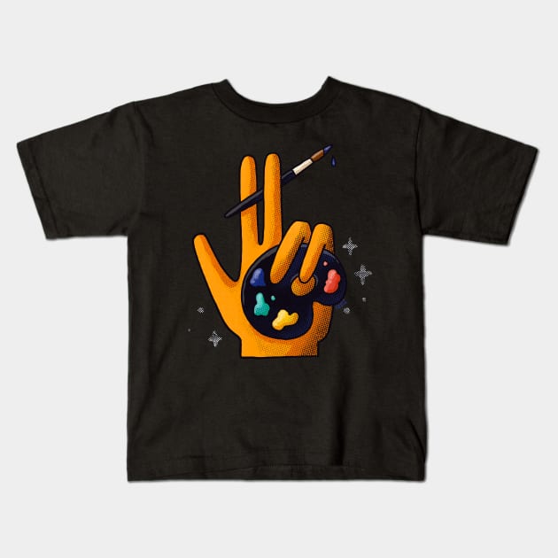 Art Hand Kids T-Shirt by Tania Tania